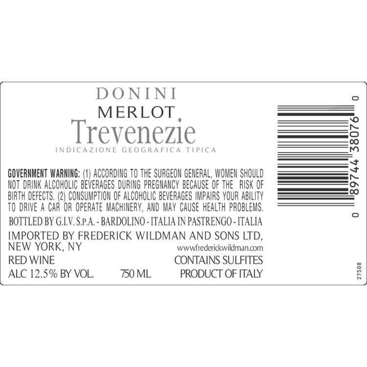 Donini Merlot Trevenezie - 750ML - Back Label