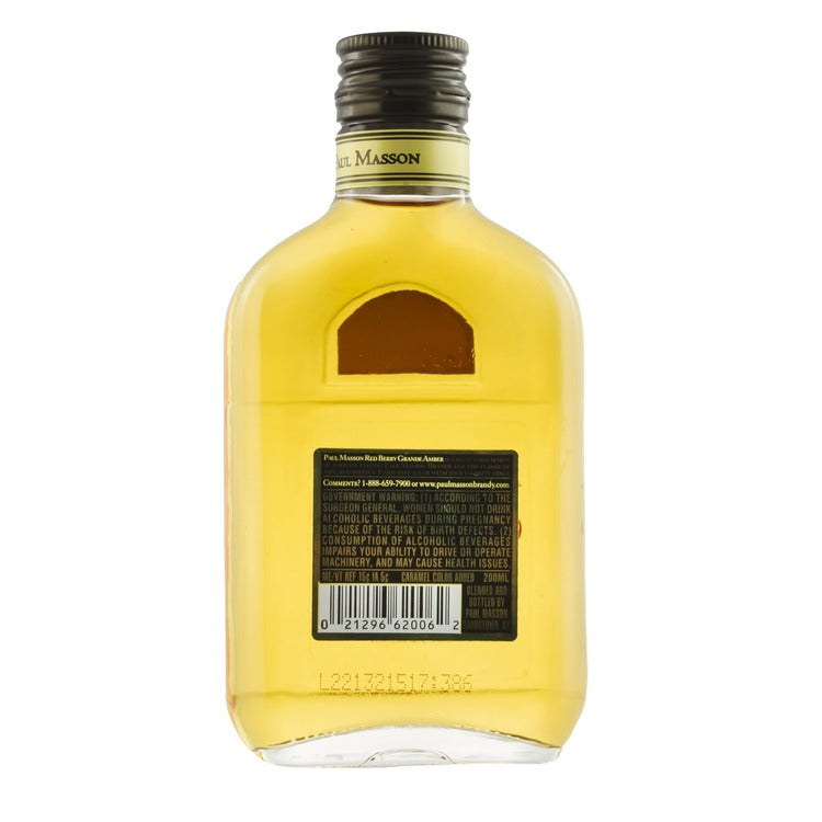 Paul Masson Red Berry Flavored Brandy Grande Amber 54 - 200ML - Back