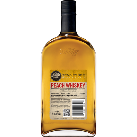 Ole Smoky Peach Flavored Whiskey Mountain Made 60 - 750ML - Back