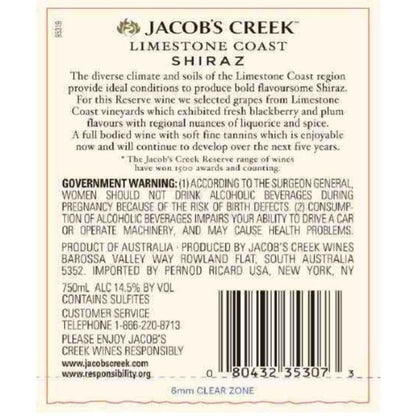 Jacob'S Creek Shiraz Reserve Limestone Coast - 750ML