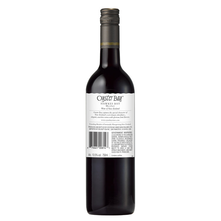 Oyster Bay Merlot Hawkes Bay - 750ML - Back