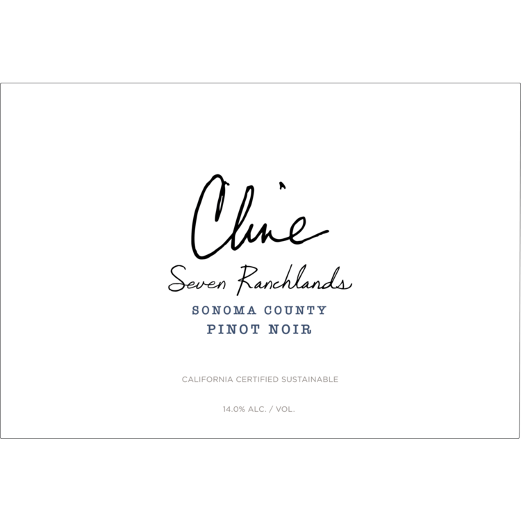 Cline Pinot Noir Seven Ranchlands Sonoma County 2023 - 750ML - Front Label
