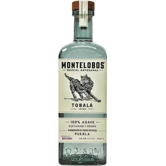 Montelobos Mezcal Artesanal Joven Tobala 93.6 - 750ML - Front