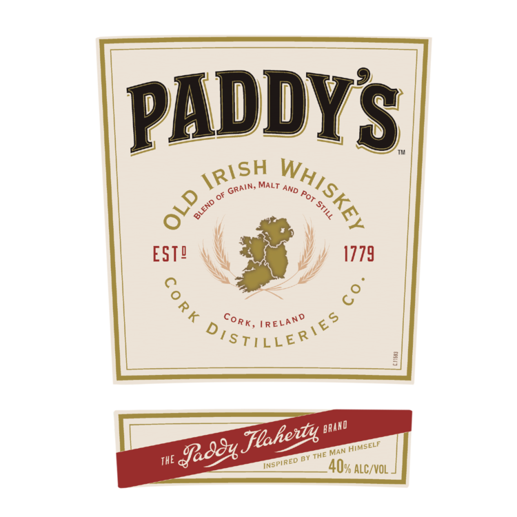 Paddy Blended Irish Whiskey 80 - 750ML - Front Label