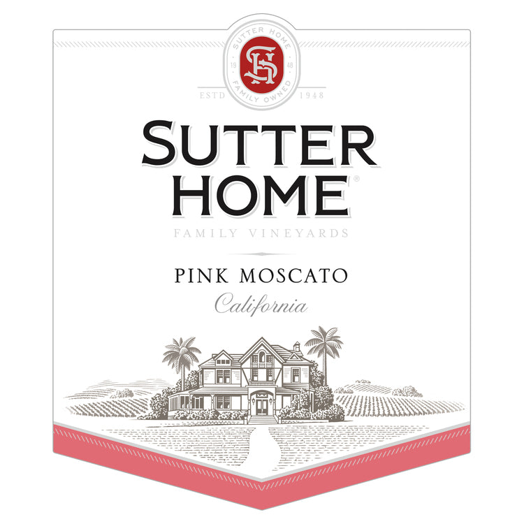 Sutter Home Pink Moscato California - 750ML - Front Label