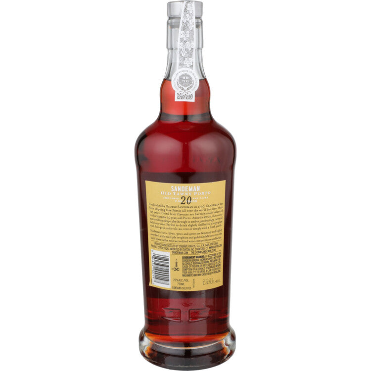 Sandeman Porto Tawny 20 Yr - 750ML - Back