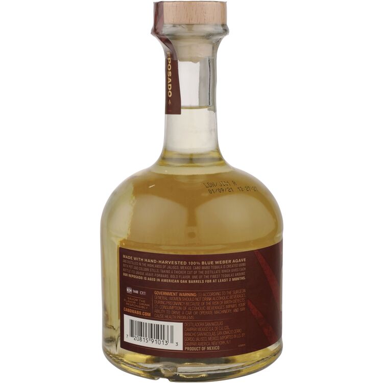 Cabo Wabo Tequila Reposado 80 - 750ML - Back