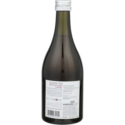 Akashi Tai Plum Flavored Sake Shiraume Ginjo Umeshu - 500ML - Back