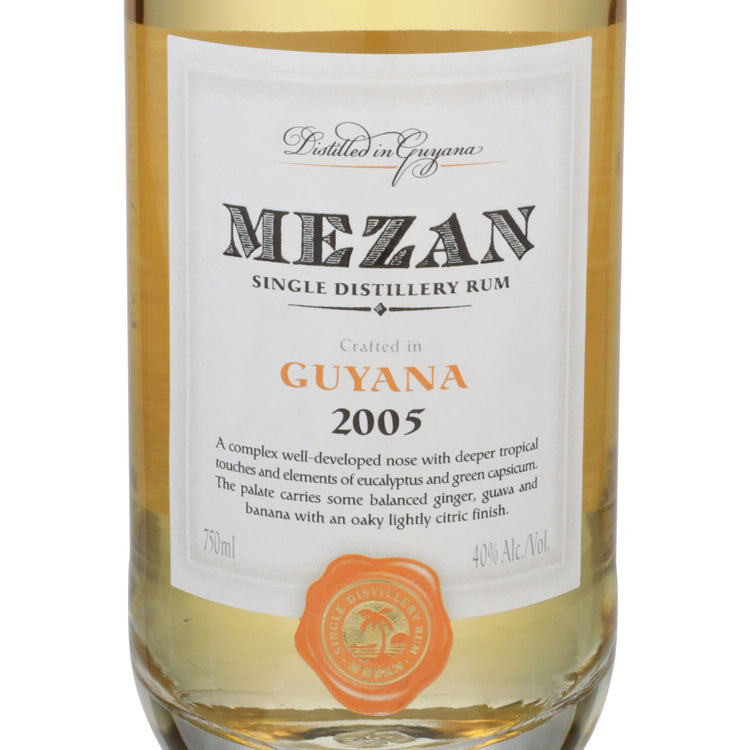 Mezan Aged Rum Single Distillery 2005 80 - 750ML - Front Label