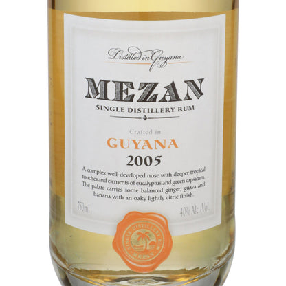 Mezan Aged Rum Single Distillery 2005 80 - 750ML - Front Label