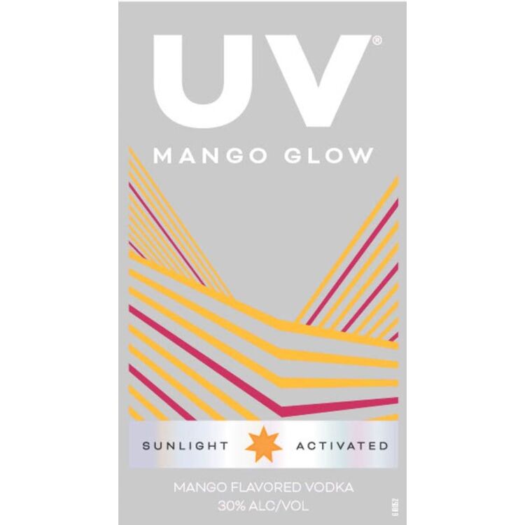 Uv Mango Flavored Vodka Glow 60 - 1.0L - Front Label