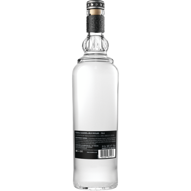 Cazadores Tequila Anejo Cristalino 80 - 750ML - Back