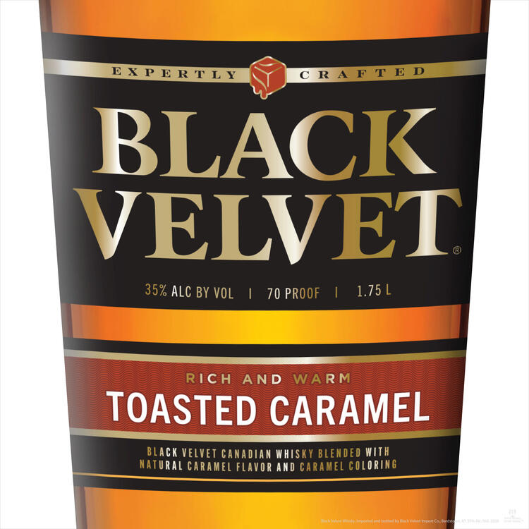 Black Velvet Toasted Caramel Flavored Whisky 70 - 1.75L - Front Label