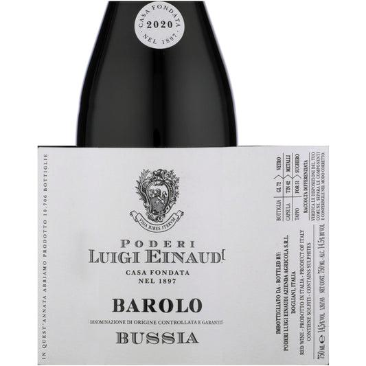 Poderi Luigi Einaudi Barolo Bussia 2020 - 750ML - Front Label