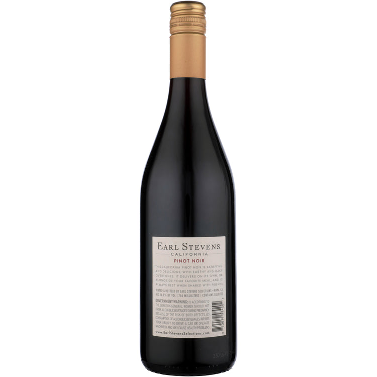 Earl Stevens Pinot Noir California - 750ML - Back