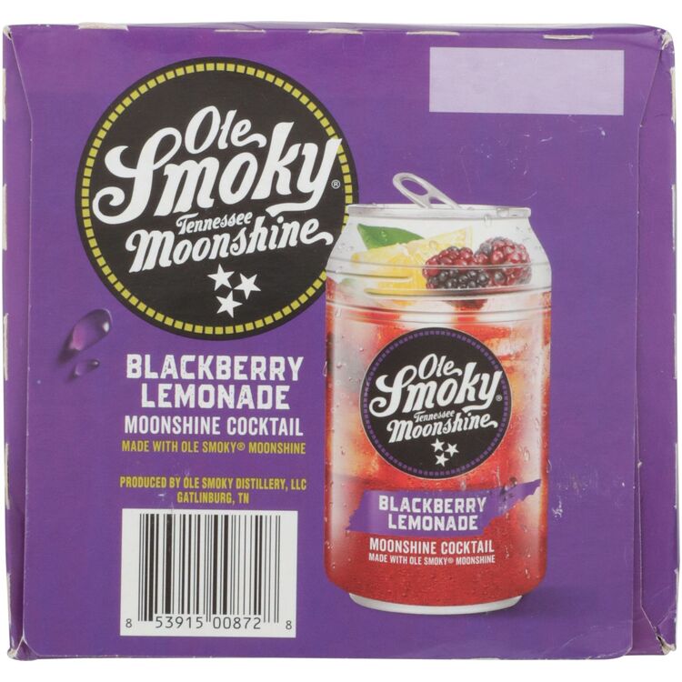 Ole Smoky Blackberry Lemonade Moonshine Cocktail 18 - 12 Z
