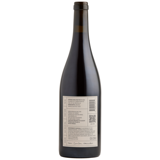 Avaline Pinot Noir France Made With Organic Grapes - 750ML - Back