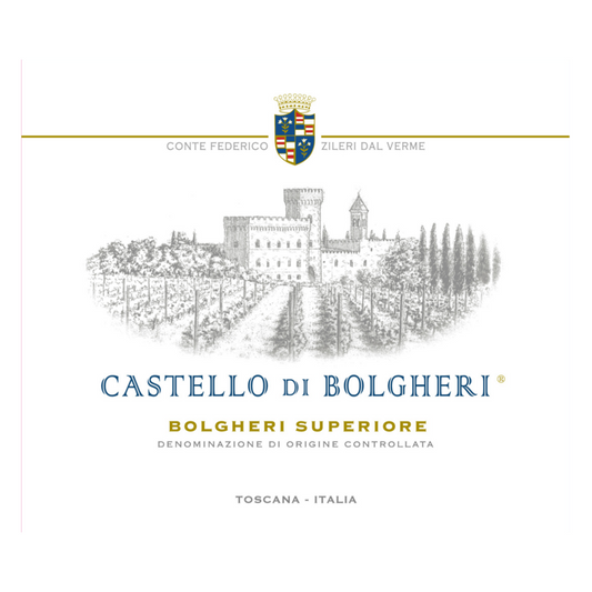 Castello Di Bolgheri Bolgheri Superiore Rosso 2021 Wood Box - 750ML - Front Label