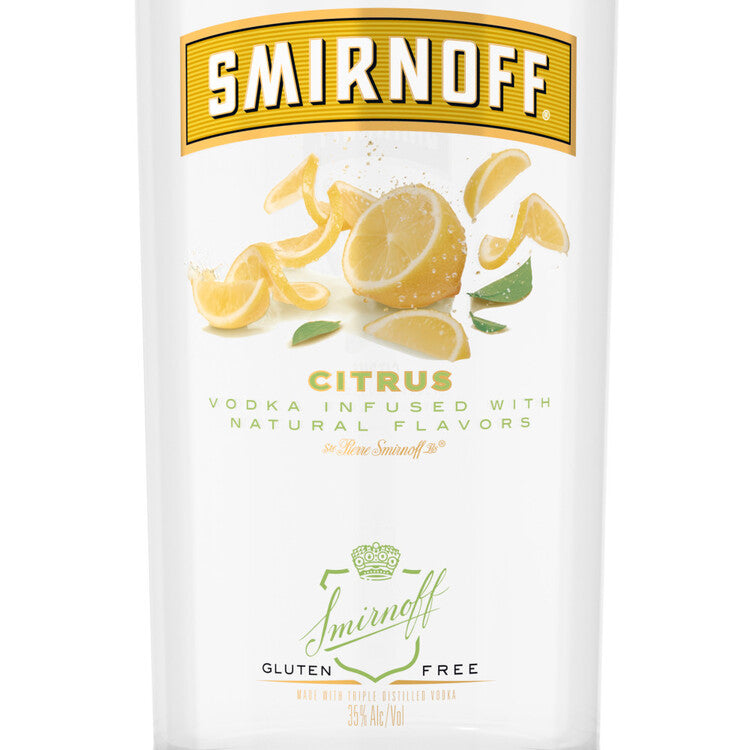 Smirnoff Vodka Citrus Flavored 60 - 1.75L - Front Label