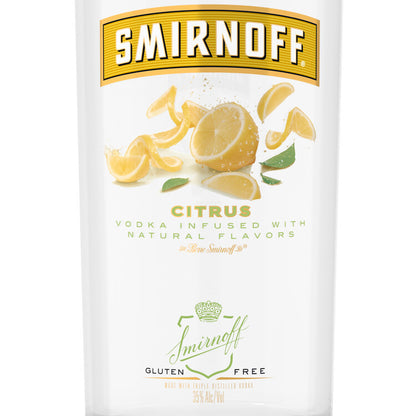 Smirnoff Vodka Citrus Flavored 60 - 1.75L - Front Label