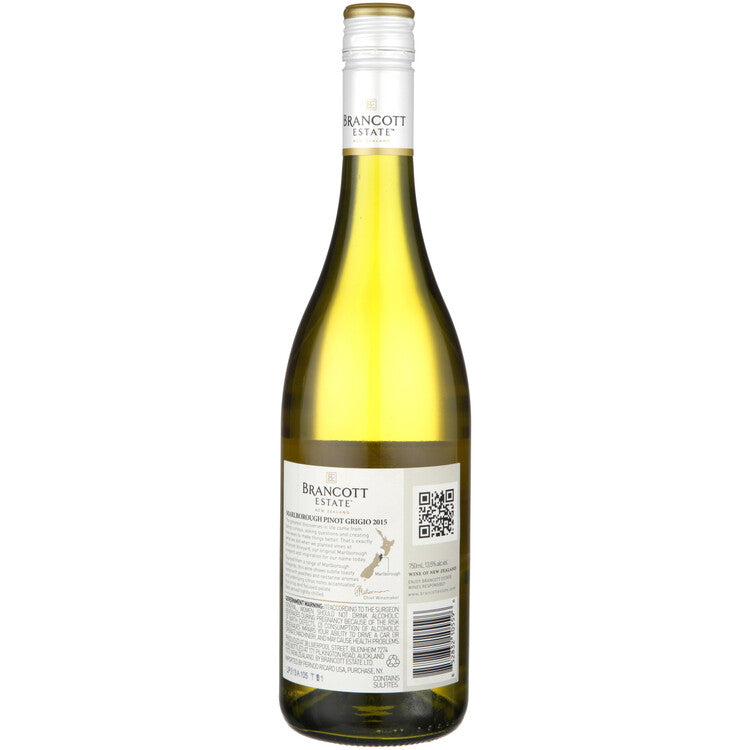 Brancott Estate Pinot Grigio East Coast - 750ML - Back