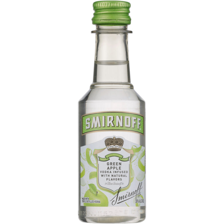 Smirnoff Apple Flavored Vodka Green Apple 60 - 50ML - Front