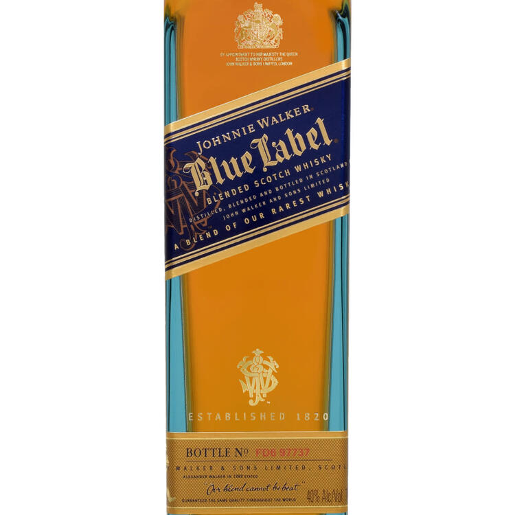 Johnnie Walker Blended Scotch Blue Label 80 - 750ML - Front Label
