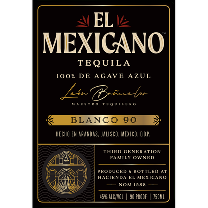 El Mexicano Tequila Blanco 90 - 750ML