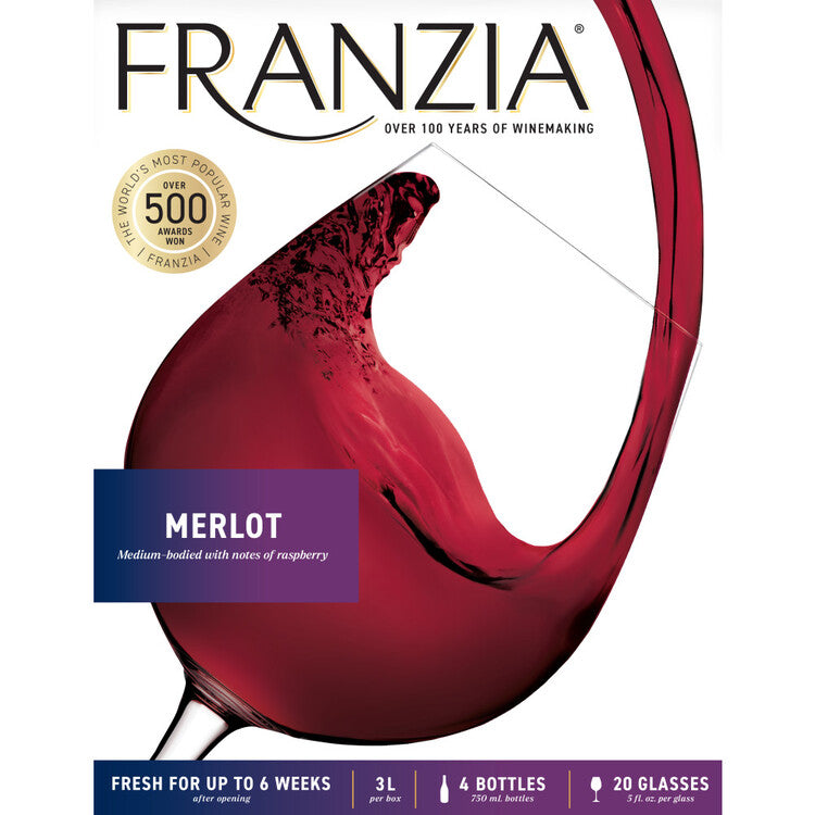 Franzia Merlot American - 3.0L - Front Label