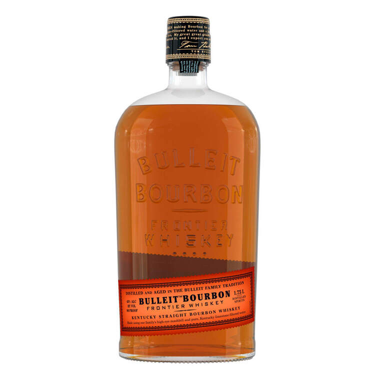 Bulleit Straight Bourbon Frontier Whiskey 6 Yr 90 - 1.75L - Front