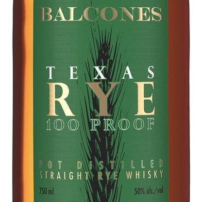 Balcones Straight Rye Whiskey Texas Rye Bottled In Bond 100 - 750ML