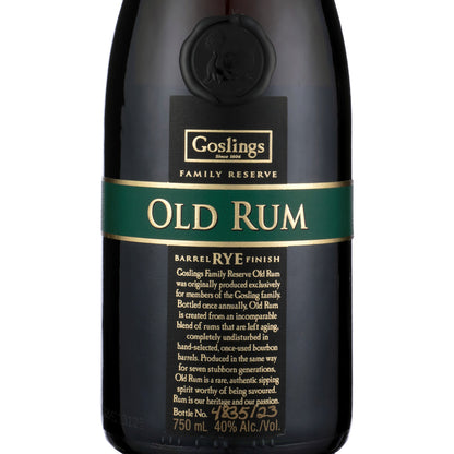 Goslings Old Rum Ramily Reserve Barrel Rye Finish 80 - 750ML