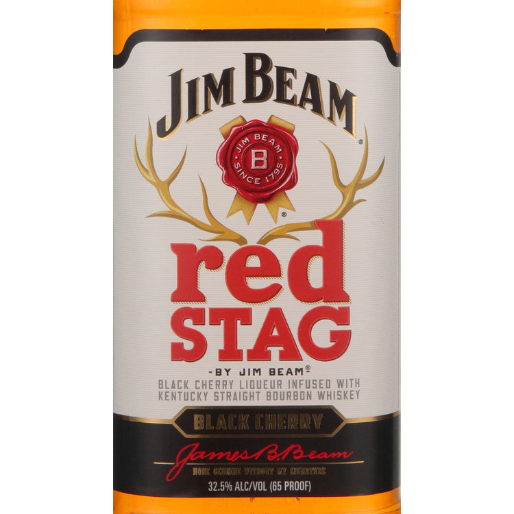 Jim Beam Red Stag Black Cherry Infused Straight Bourbon 65 - 1.0L - Front Label