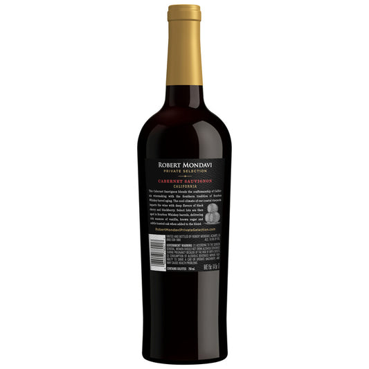 Robert Mondavi Private Selection Cabernet Sauvignon Aged In Bourbon Ba - 750ML - Back