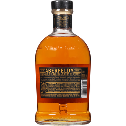 Aberfeldy Single Malt Scotch 12 Yr 80 - 750ML - Back