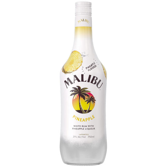 Malibu Pineapple Flavored Rum 42 - 750ML - Front