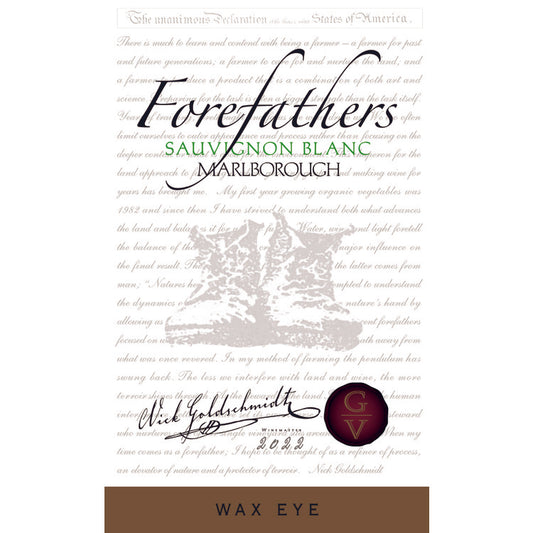 Forefathers Sauvignon Blanc Wax Eye Vineyard Marlborough 2022 - 750ML