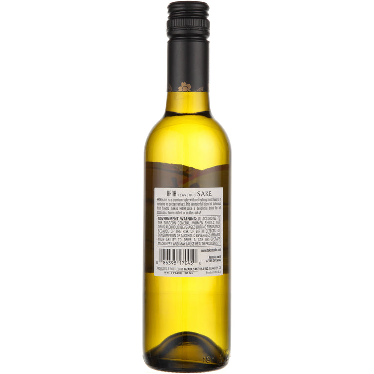 Hana White Peach Flavored Sake - 375ML - Back