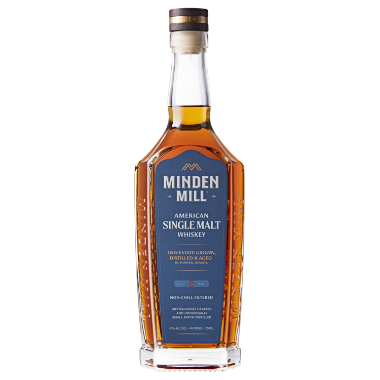 Minden Mill American Single Malt Whiskey 5 Yr 94 - 750ML - Front