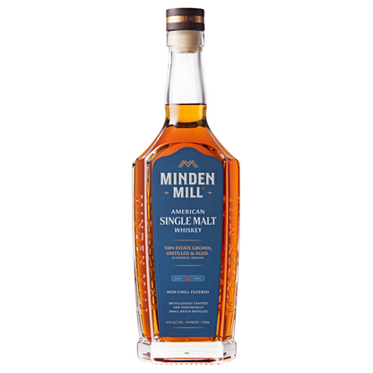 Minden Mill American Single Malt Whiskey 5 Yr 94 - 750ML - Front