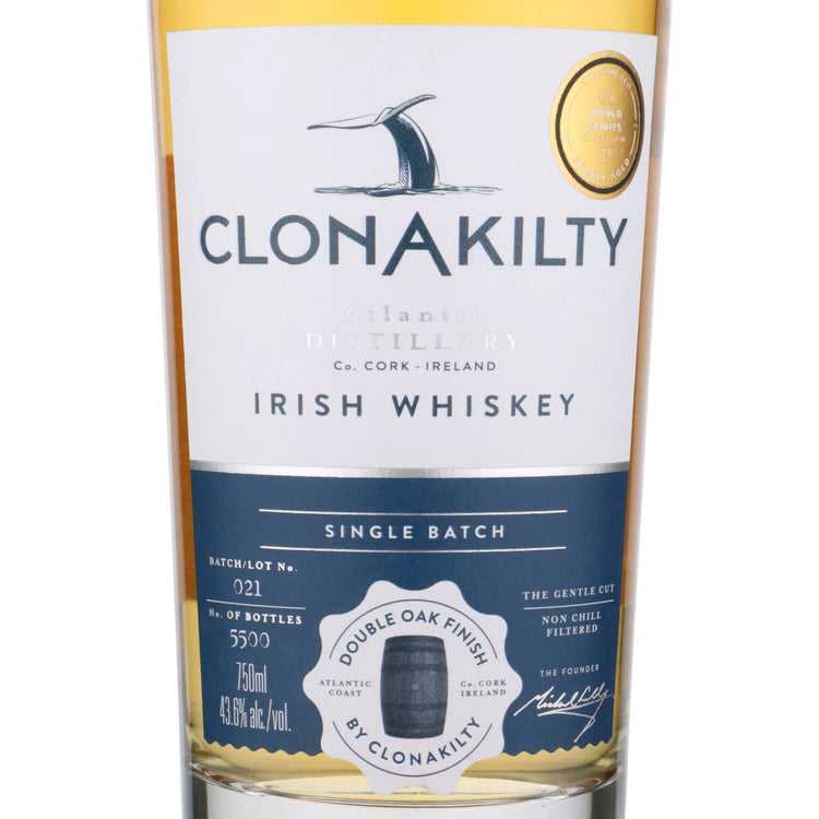 Clonakilty Blended Irish Whiskey Double Oak Finish Single Batch 87.2 - 750ML - Front Label