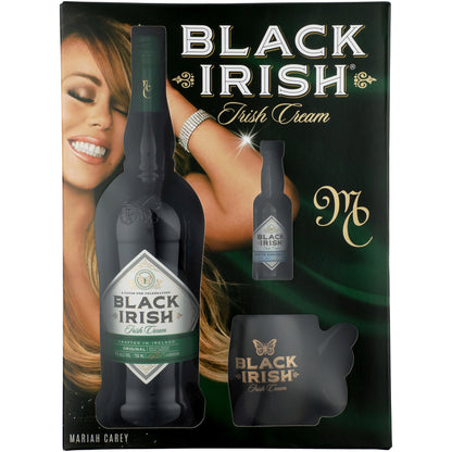 Black Irish Cream Liqueur Irish Cream 34 W/ Black Irish Mug & 50 Ml Sa - 750ML