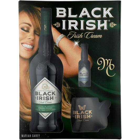 Black Irish Cream Liqueur Irish Cream 34 W/ Black Irish Mug & 50 Ml Sa - 750ML