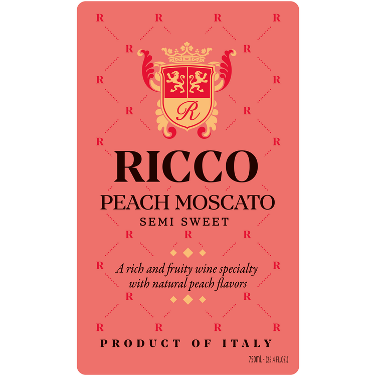 Ricco Peach Moscato - 750ML - Front Label