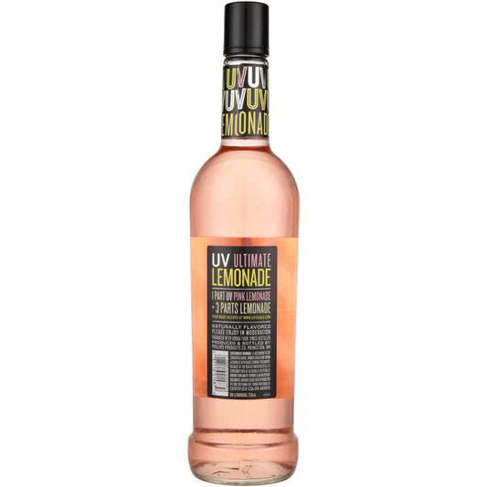 Uv Pink Lemonade Flavored Vodka 60 - 750ML - Back