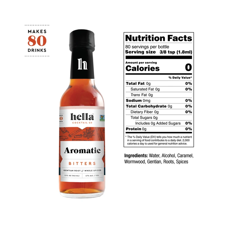 Hella Bitters Bitters Aromatic - 5 Z - Back Label