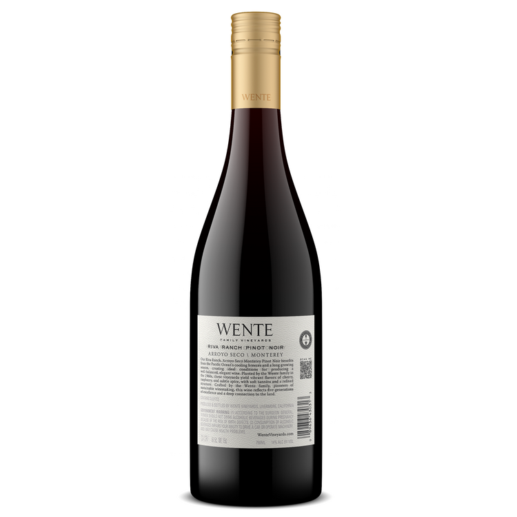 Wente Vineyards Chardonnay Riva Ranch Vineyard Arroyo Seco - 750ML - Back