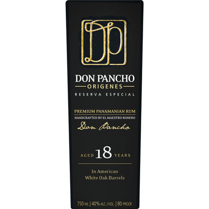 Don Pancho Aged Rum Reserva Especial Origenes 18 Yr 80 - 750ML