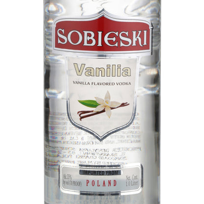Sobieski Vanilla Flavored Vodka 70 - 1.0L - Front Label