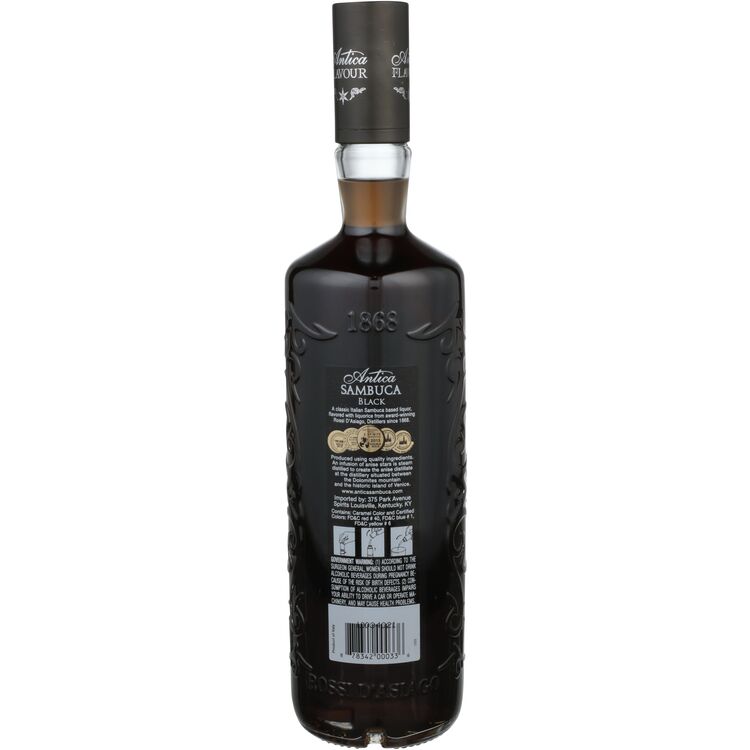 Antica Sambuca Black Superiore 76 - 750ML - Back